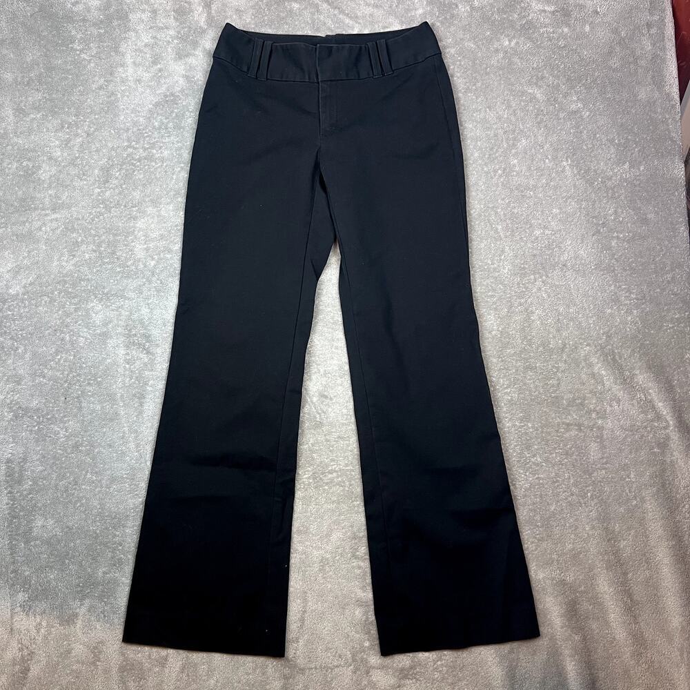 Vintage Y2K Banana‎ Republic Dress Pants Womens 4 Wide Leg Low Rise Black Preppy